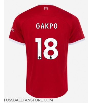 Liverpool Cody Gakpo #18 Replik Heimtrikot 2023-24 Kurzarm